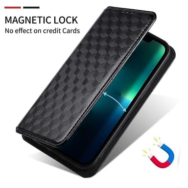 Plånboksfodral Rhombus till Samsung Galaxy A14 5G / 4G - Svart