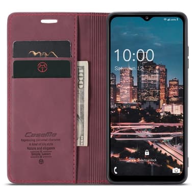 CASEME Plånboksfodral Samsung Galaxy A34 - Vinröd
