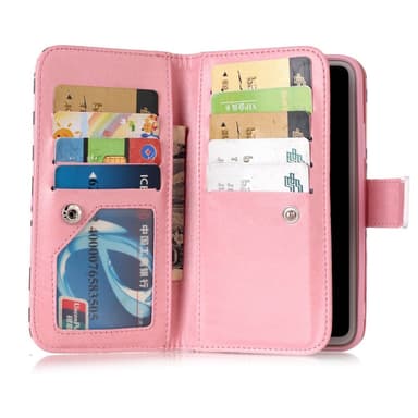 iPhone XS Max Fodral 9 Kortplatser - Rose Leopard
