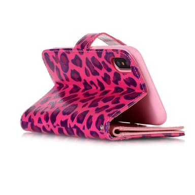 iPhone XS Max Fodral 9 Kortplatser - Rose Leopard