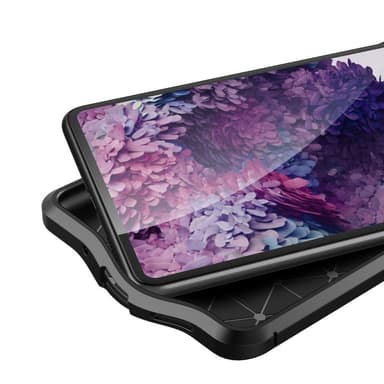 Samsung Galaxy S20 FE TPU skal Litchi Texture - Svart
