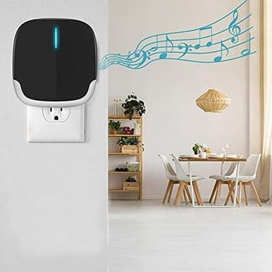 Plug & Play Trådlös dörrklocka med lång räckvidd, Svart