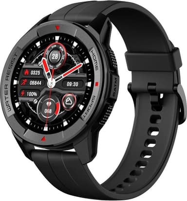 Mibro X1 Black Sportig smartwatch med Amoled HD-skärm & hälsofunktioner