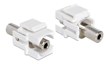 DeLOCK Keystonemodul, 3,5mm ho - 3,5mm ho, 19,2x14,9mm, vit