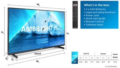 Philips 32" PFS6908 Full HD LED Ambilight Smart TV (2023)