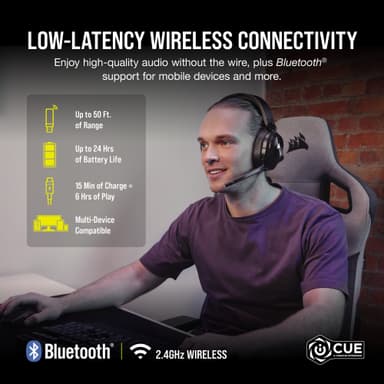Corsair HS55 trådlöst gamingheadset (svart)