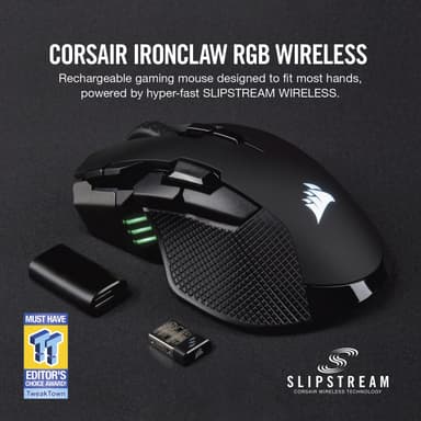 Corsair Ironclaw RGB trådlös gamingmus