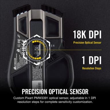Corsair Ironclaw RGB trådlös gamingmus