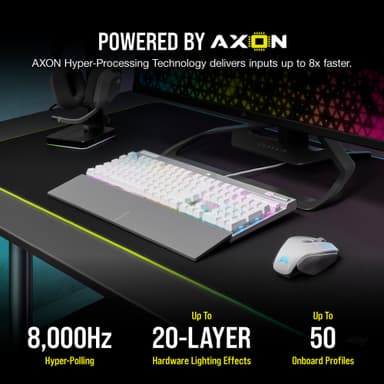Corsair K70 PRO RGB mekaniskt tangentbord för gaming (vitt)