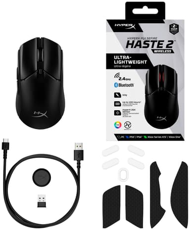 HyperX Pulsefire Haste 2 trådlös mus för gaming (svart)