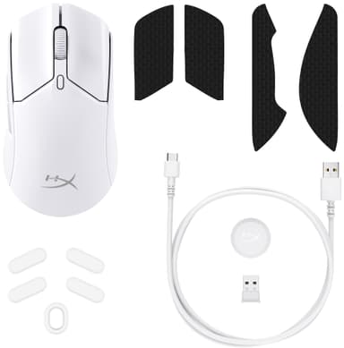 HyperX Pulsefire Haste 2 trådlös mus för gaming (vit)