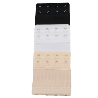 Bh-förlängare Vit/Svart/Beige 3-pack