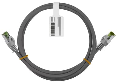 Goobay GHMT-certifierad CAT 8.1 patchkabel, S/FTP (PiMF), grå