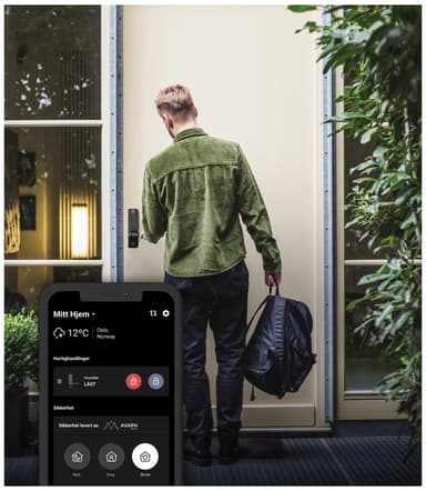 Heimgard Smart Fingerprint digitalt lås (svart)