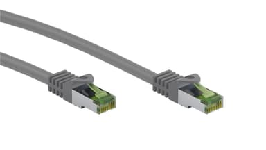Goobay GHMT-certifierad CAT 8.1 patchkabel, S/FTP (PiMF), grå