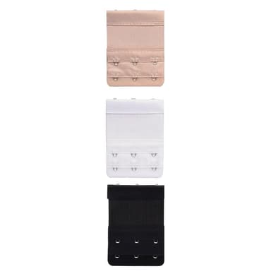 Bh-förlängare Vit/Svart/Ljust beige 3-pack