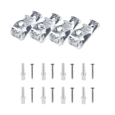 Gardinkrokar Plast 4-Pack Transparent