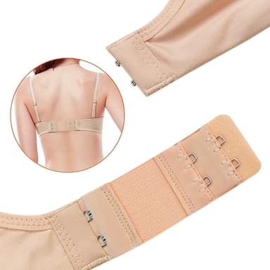 Bh-förlängare Dubbla hakar Vit/Svart/Beige 3-pack