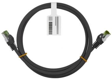 Goobay RJ45 patchkabel med CAT 8.1 S/FTP råkabel, AWG 26, svart