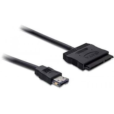 DeLOCK Power Over eSATA till SATA ström och HDD-kabel, 5-12V, 0,5m (84402)