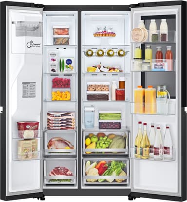 LG InstaView Side-by-side GSGV81EPLD (svart)