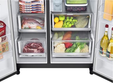 LG InstaView Side-by-side GSGV81EPLD (svart)