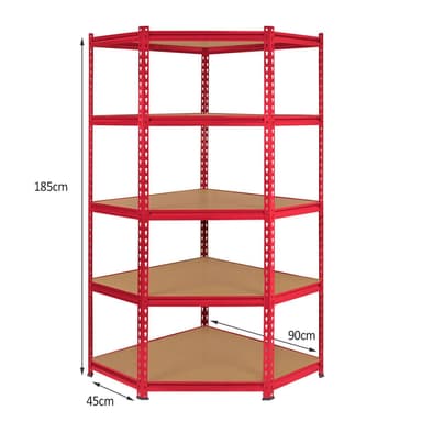 Monster Racking Z-Rax Hörnhylla, Röd, 90cm Bred