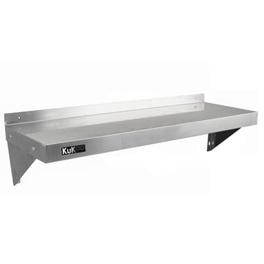 2 x Kommersiella Hyllor för Storkök i Rostfritt Stål 1250mm x 300mm