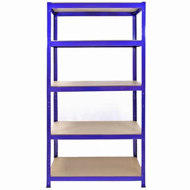 5 x T-Rax 90 cm Blå Hyllenhet – med ihopkopplingsfästen