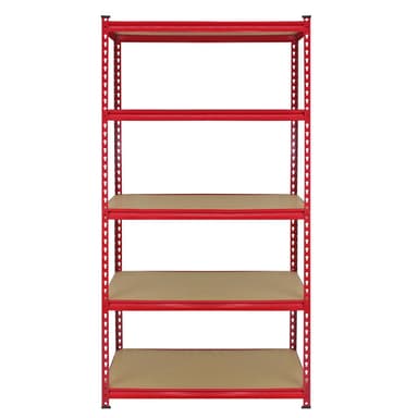 Monster Racking Z-Rax Extra Starka Stålhyllor, Röd , 90 cm B, 45 cm D