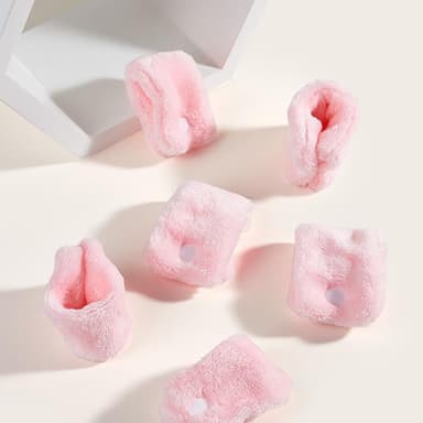 Hårrullare för lockar utan värme rosa