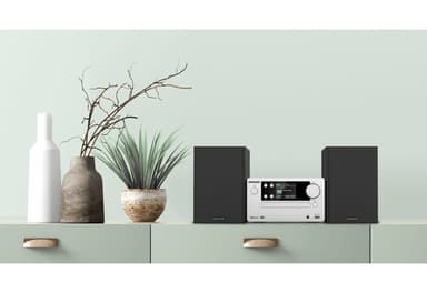 Kenwood M-725DAB Mini-system med Bluetooth och DAB+ (silver)