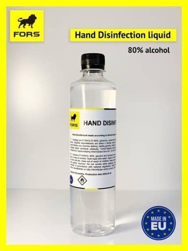 5-pack Handdesinfektion 80% Alkohol, 500ml / Totalt 2,5 liter