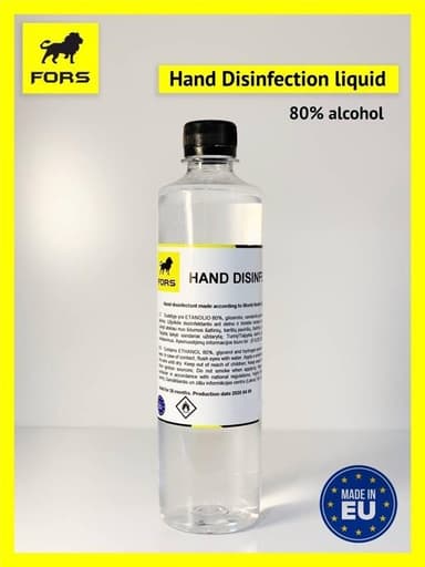 5-pack Handdesinfektion 80% Alkohol, 500ml / Totalt 2,5 liter