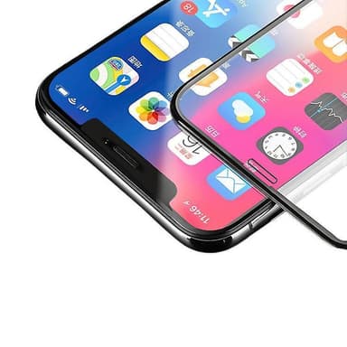 2-Pack iPhone 14 Plus Skärmskydd i 9H Härdat glas, Svart ram
