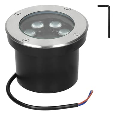 ECD Germany-paket med 10 LED-infällda golvlampor 5W - varmvit 3000K - 230V -
