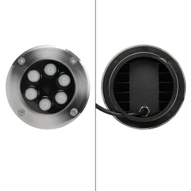 ECD Germany-paket med 10 LED-infällda golvlampor 5W - varmvit 3000K - 230V -