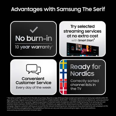 Samsung 55" The Serif LS01B 4K QLED Smart TV (2023/blå)