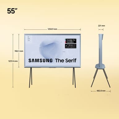 Samsung 55" The Serif LS01B 4K QLED Smart TV (2023/blå)