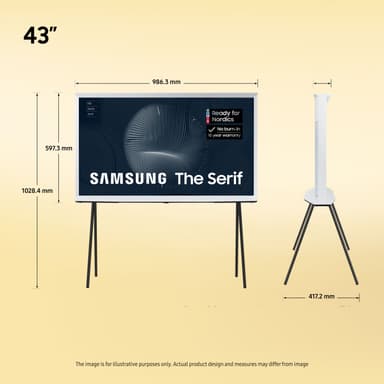 Samsung 43" The Serif LS01B 4K QLED Smart TV (2023/vit)