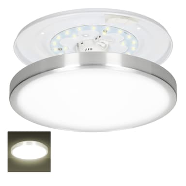 ECD Germany taklampa LED vit - 10 tak ljus runt Ø300 mm - 12W 220-240V 960 lumen