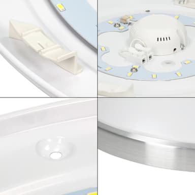 ECD Germany taklampa LED vit - 10 tak ljus runt Ø300 mm - 12W 220-240V 960 lumen
