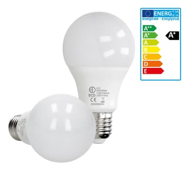 ECD Germany 7 bit 12W E27 LED-lampa | 6000 Kelvin | Spridningsvinkel 270 ° | 800