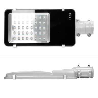 ECD Germany 3 stycken LED gatubelysning 40W - neutralvit 4000K - 3200 lumen -