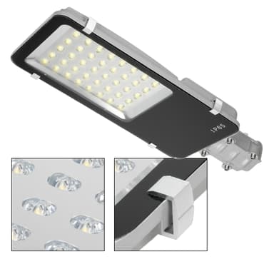 ECD Germany 3 stycken LED gatubelysning 40W - neutralvit 4000K - 3200 lumen -