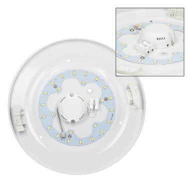 ECD Germany taklampa LED vit - 10 tak ljus runt Ø300 mm - 12W 220-240V 960 lumen