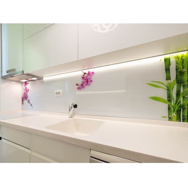 6x skåp ljus bar lampa ljus bar 1m bas varmt vitt strömförsörjning