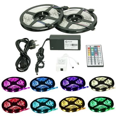 ECD Germany LED bandet 5050 SMD, 10 meter (2x5 meter) / 30 LED per meter /