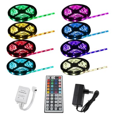 5m 5050 LED STRIP SMD RGB LED 30 / m kedjeband STRIP + + KONTROLL