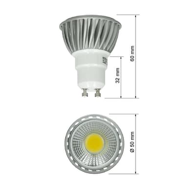 ECD Germany 20-pack - 6W GU10 LED spot ersatt - 30W halogen - 220-240 60 graders